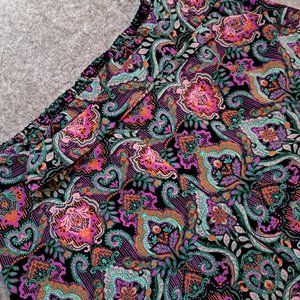Torrid Womens Shorts 5" Pull-On Stretch Crepe Mid-Rise Tie-Front Size 2 Paisley